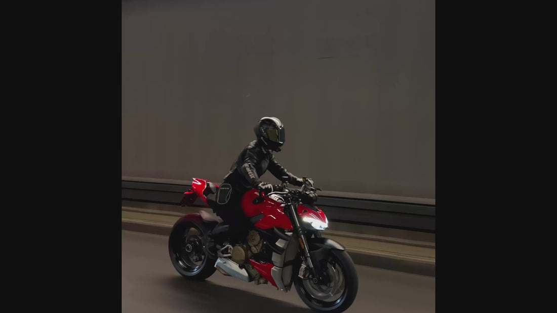 Motorcycle rider in motion - RyderCases motorsport inspired carbon fiber cases