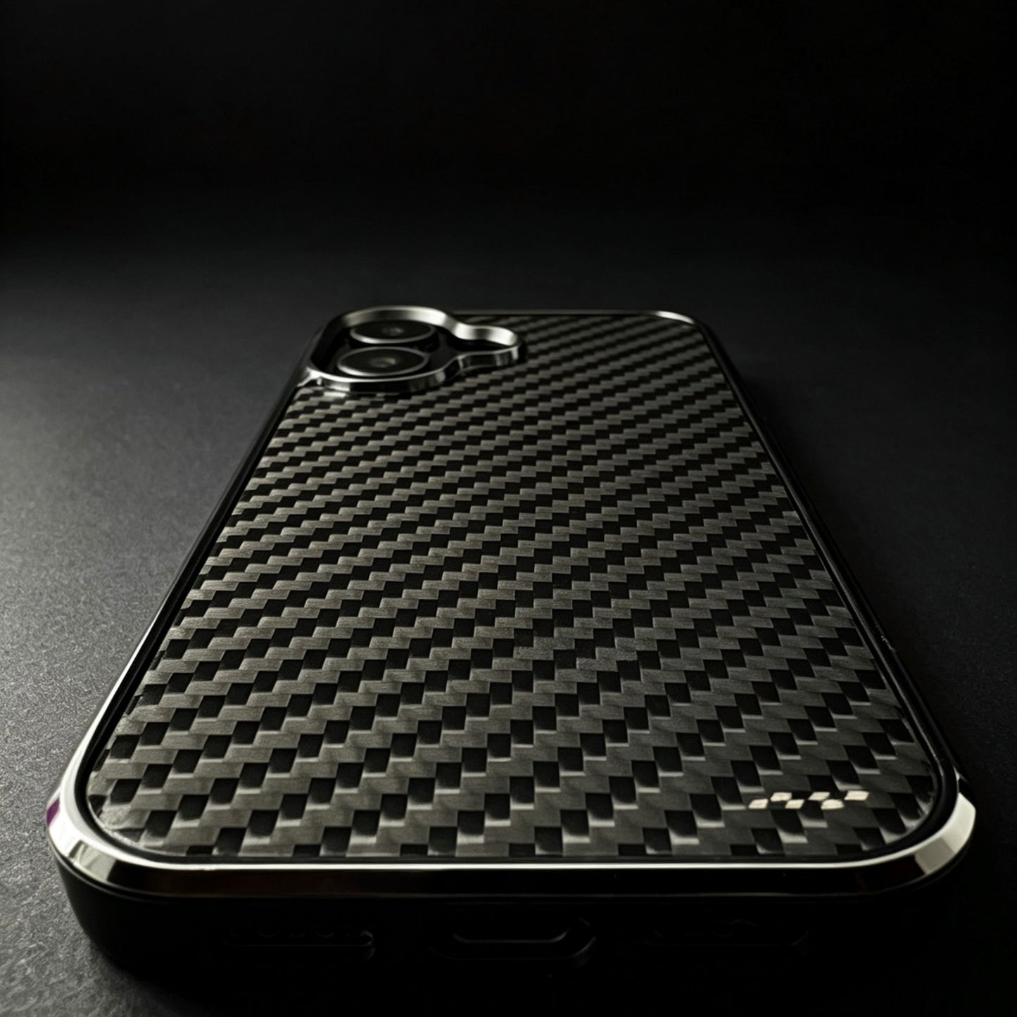 Real carbon fiber phone case front view