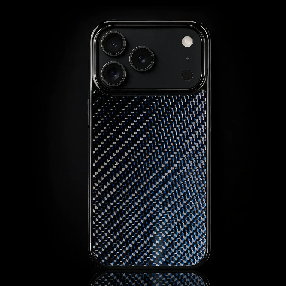 RyderCases Blue Classic real carbon fiber case for iPhone 17 Pro
