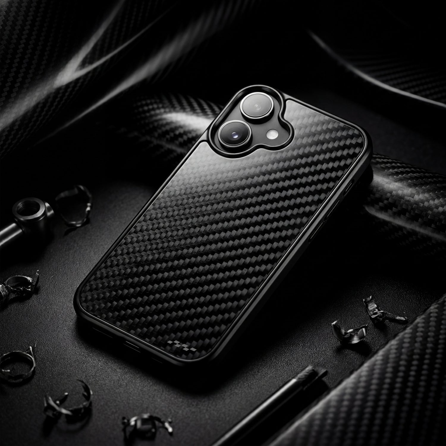 Rydercases real carbon fiber iPhone case with authentic 2x2 twill weave detail