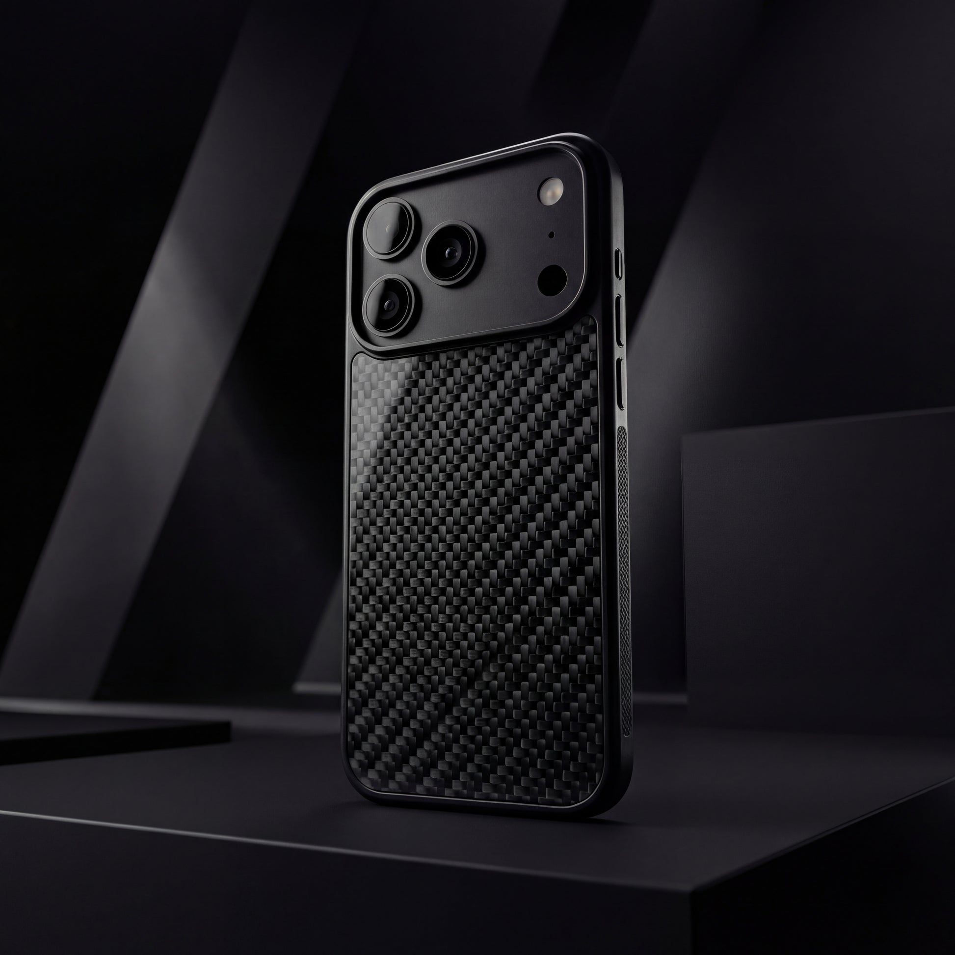 Funda para iPhone Rydercases fabricada en fibra de carbono real diseño minimalista motorsport