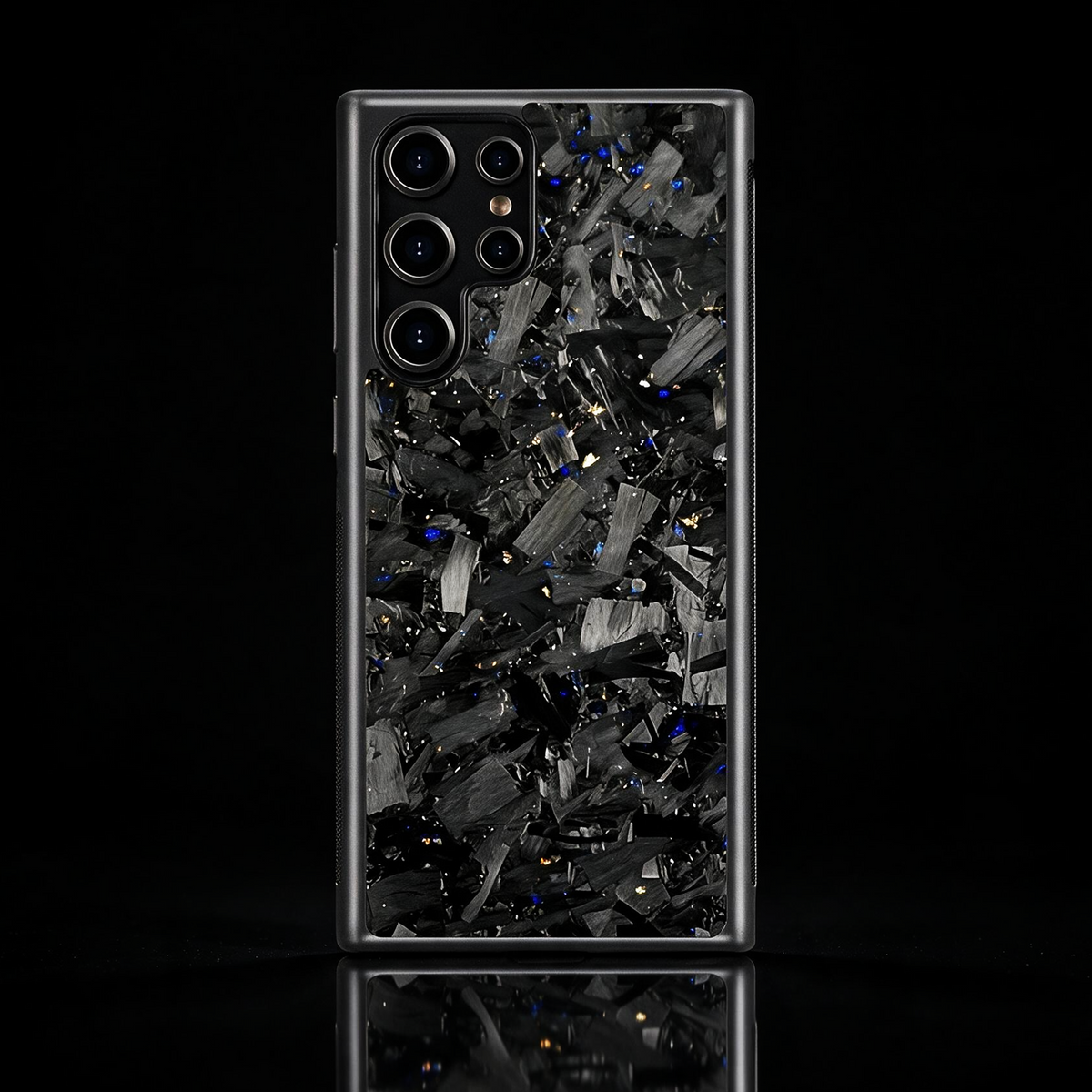 RyderCases Gold and Blue Forged real carbon fiber case for Samsung