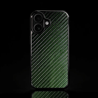 RyderCases Green Classic real carbon fiber case for iPhone 16-17