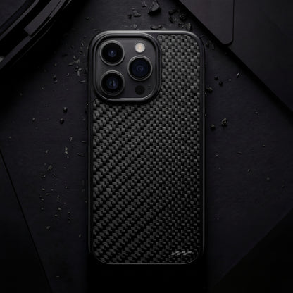 Rydercases real carbon fiber iPhone 14 Pro and Pro Max case front view variant image