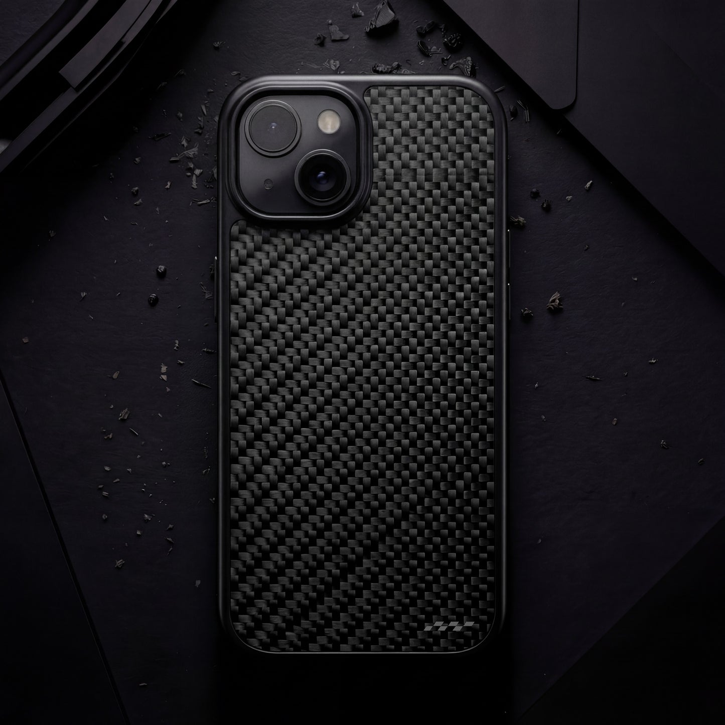 Rydercases real carbon fiber iPhone 14 case front view variant image