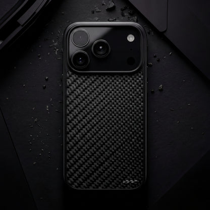 Rydercases real carbon fiber iPhone 17 Pro and Pro Max case front view variant image