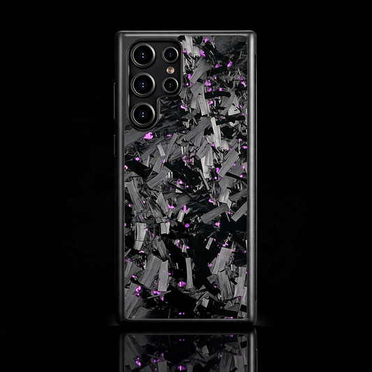 RyderCases Purple Forged real carbon fiber case for Samsung