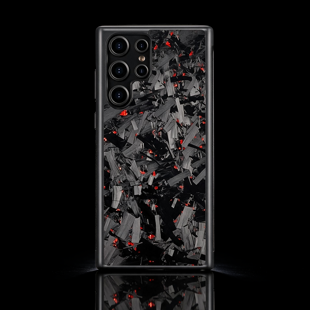 RyderCases Red Forged real carbon fiber case for Samsung