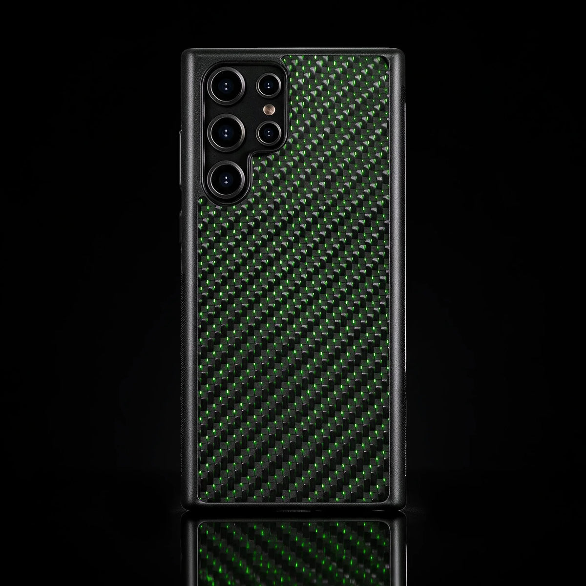 RyderCases Green Classic real carbon fiber case for Samsung