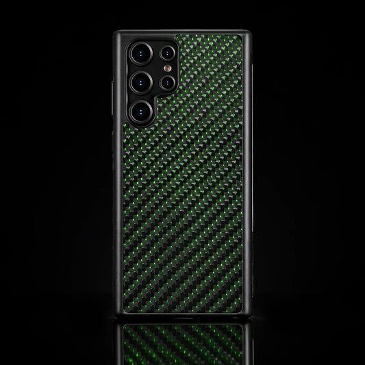 RyderCases Green Classic real carbon fiber case for Samsung